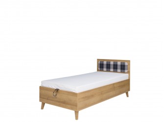 Bett Nome 90x200 Weiß/Eiche Gold/Graphit