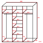 Schiebeschrank Roco 1L 200