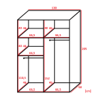 Schiebeschrank Roco 1L 138