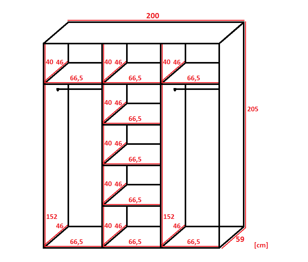 Schiebeschrank Leto 1 200