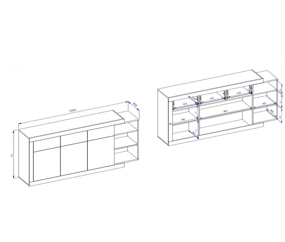 Kommode 3D3S Sitre