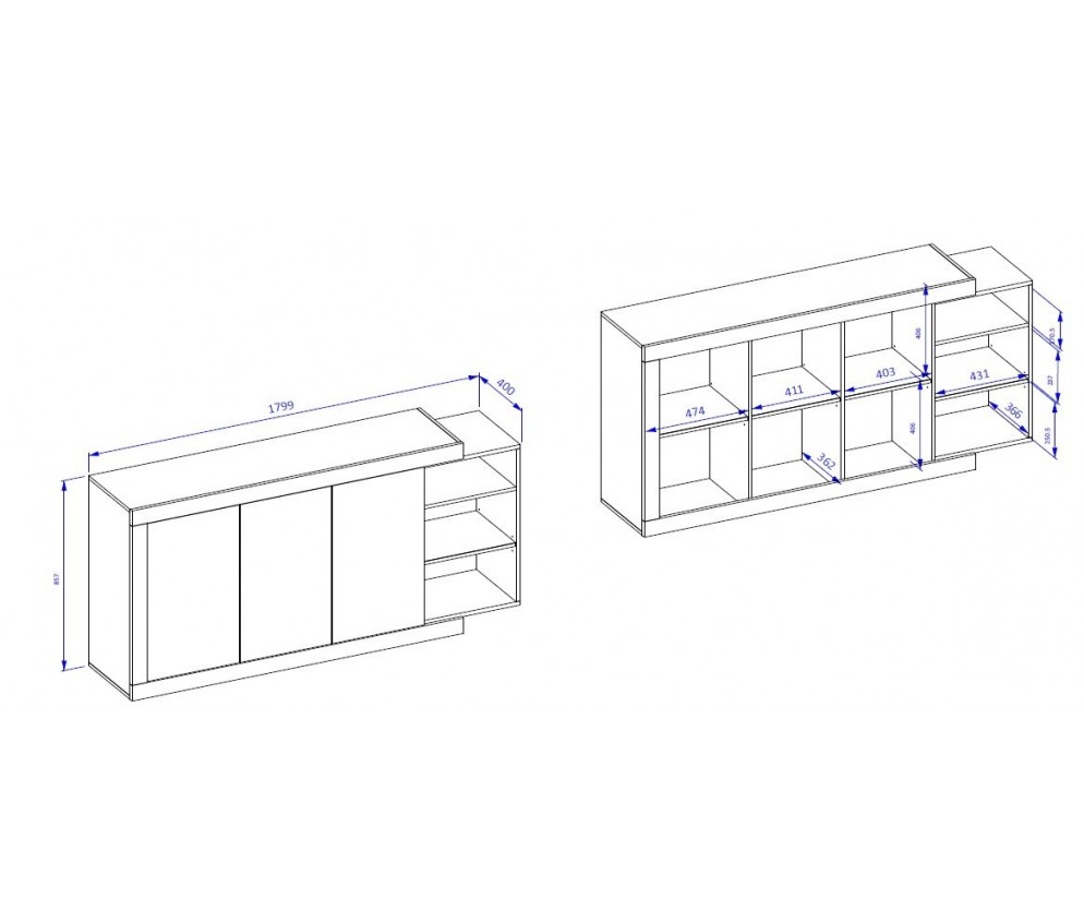 Kommode 3D 180 Sitre