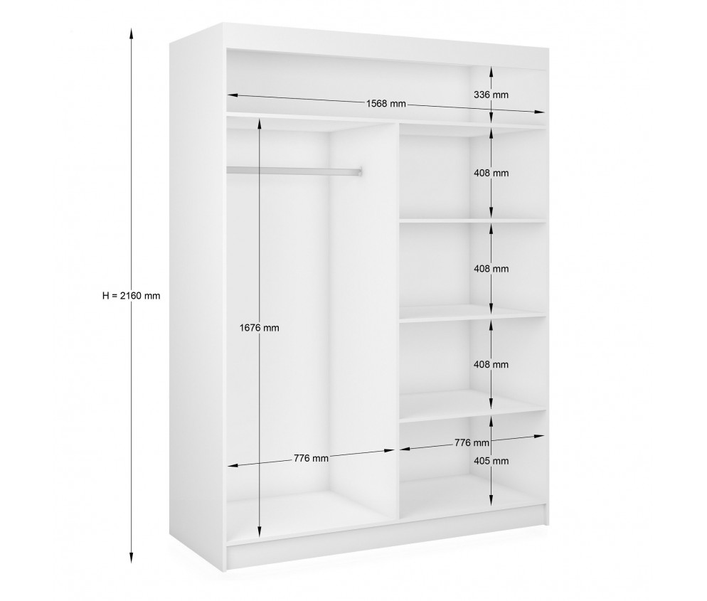 Schiebeschrank Tala 160 Schwarz