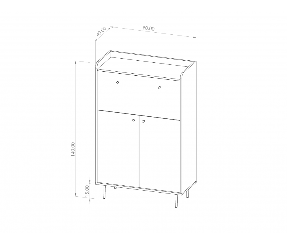 Kommode Barek Viso Brandy Castello