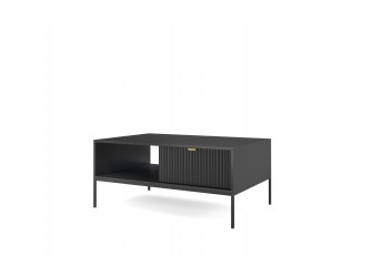 Couchtisch Viva 104 Schwarz Matt/Schwarz Gestell