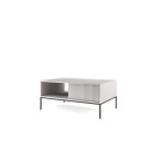 Couchtisch Viva 104 Grau Matt/Schwarz Gestell