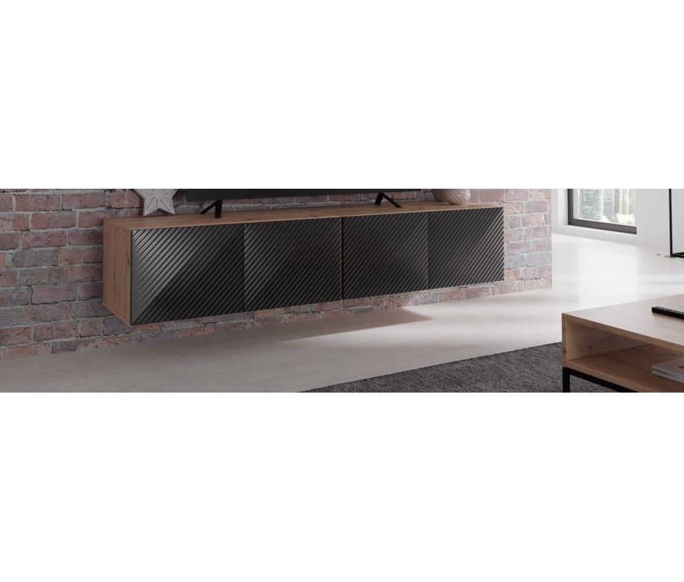 RTV-Schrank Neo 200 (2x100) gefräster, geschlossen