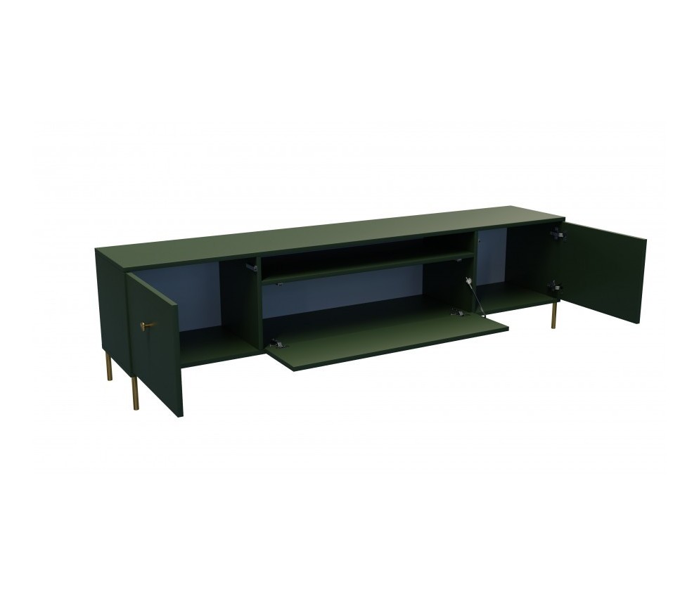 RTV-Schrank Mell Schwarz Matt/Gold