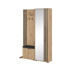 Garderobe Telo Eiche Artisan+Schwarz