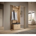 Garderobe Telo Eiche Artisan+Schwarz