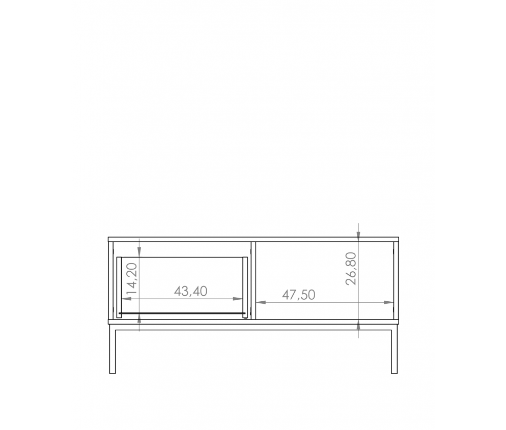 Couchtisch Amelia Hickory