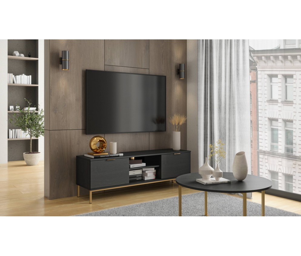 Schrank-RTV 150 Aria Esche Portland Schwarz