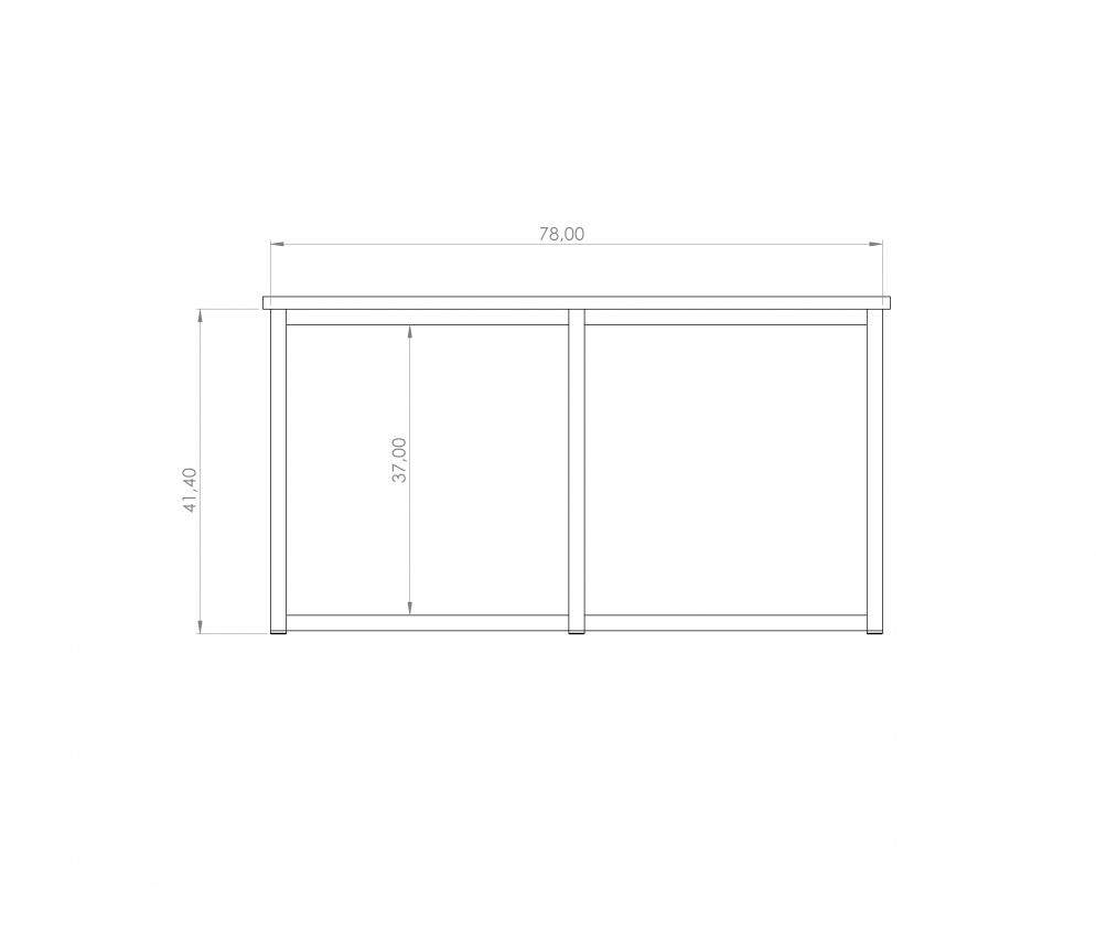 Couchtisch 80 Aria Esche Portland Schwarz