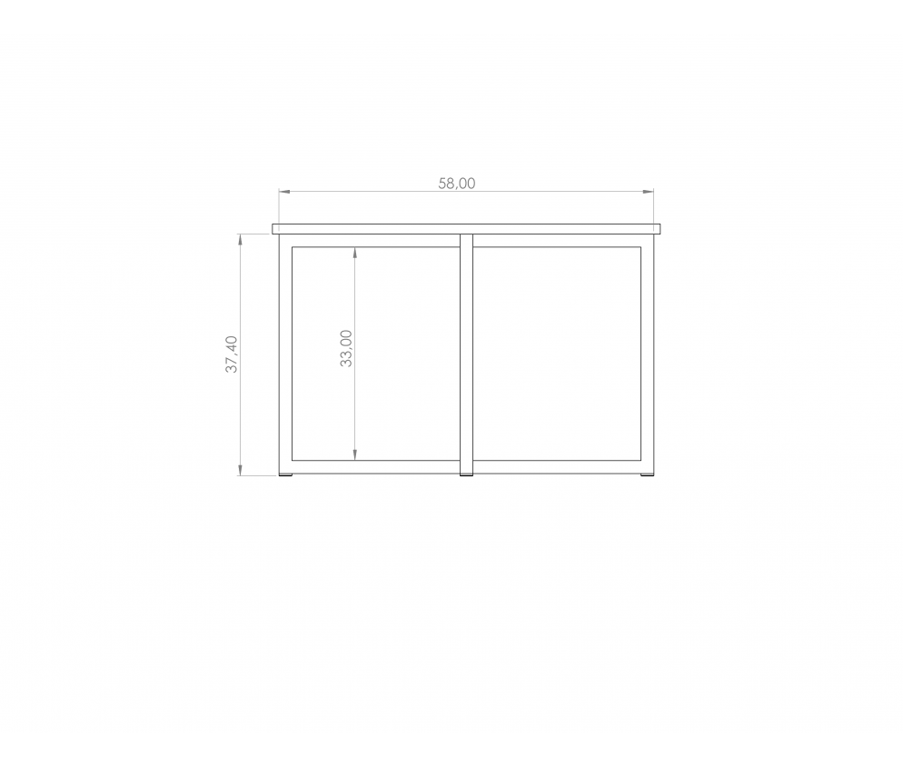 Couchtisch 60 Aria Esche Portland Schwarz