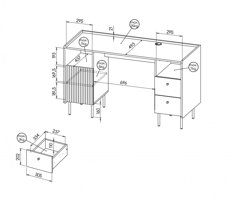 Schreibtisch Presto P9