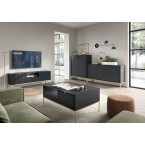 Couchtisch Viva 104 Schwarz Matt/Gold Gestell