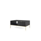 Couchtisch Viva 104 Schwarz Matt/Gold Gestell