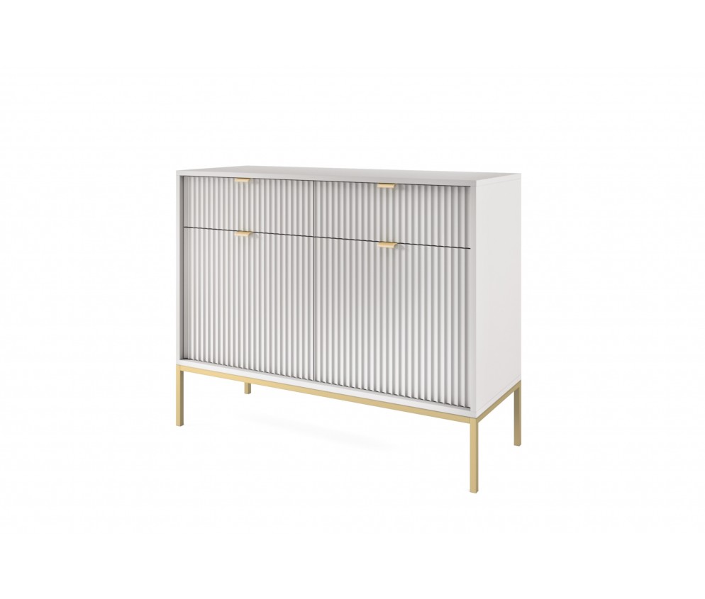 Kommode Viva 104 Grau Matt/Gold Gestell