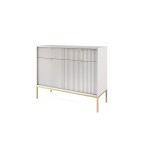 Kommode Viva 104 Grau Matt/Gold Gestell