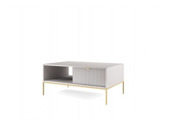 Couchtisch Viva 104 Grau Matt/Gold Gestell