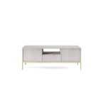 RTV-Schrank Viva 154 Grau Matt/Gold Gestell