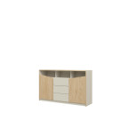 Kommode Amber 2D3S 150 Grau-Beige / Oliveneiche