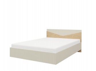 Bett Amber 145 in Grau-Beige / Oliveneiche