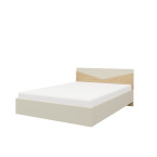 Bett Amber 145 in Grau-Beige / Oliveneiche