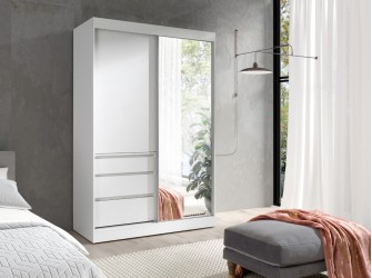 Schrank Luna 140 Weiß