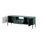 RTV-Schrank Viva 154 Labrador Green/Schwarz Gestell/Schwarz Griff