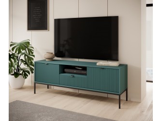 RTV-Schrank Viva 154 Labrador Green/Schwarz Gestell/Schwarz Griff