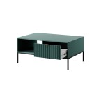 Couchtisch Viva 104 Labrador Green/Schwarz Gestell/Gold Griff