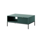 Couchtisch Viva 104 Labrador Green/Schwarz Gestell/Gold Griff