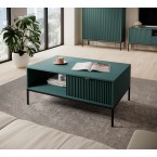 Couchtisch Viva 104 Labrador Green/Schwarz Gestell/Gold Griff