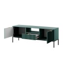 RTV-Schrank Viva 154 Labrador Green/Schwarz Gestell/Gold Griff