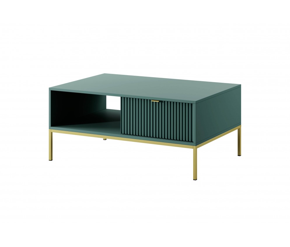 Couchtisch Viva 104 Labrador Green/Gold Gestell/Gold Griff