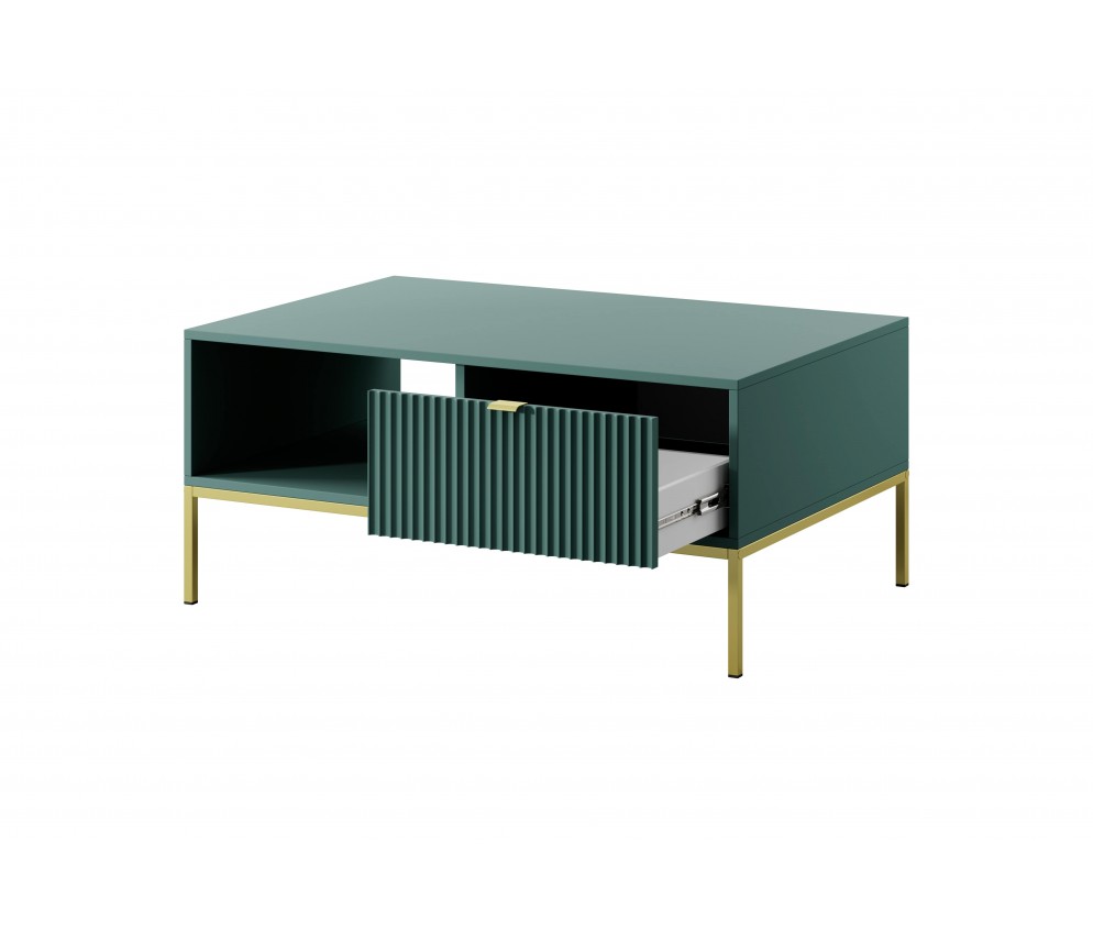 Couchtisch Viva 104 Labrador Green/Gold Gestell/Gold Griff