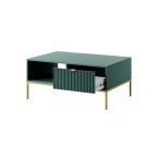 Couchtisch Viva 104 Labrador Green/Gold Gestell/Gold Griff