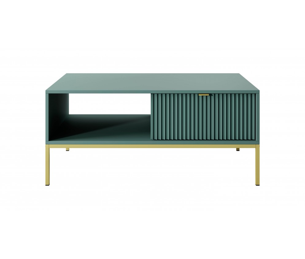 Couchtisch Viva 104 Labrador Green/Gold Gestell/Gold Griff