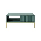 Couchtisch Viva 104 Labrador Green/Gold Gestell/Gold Griff