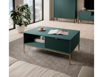 Couchtisch Viva 104 Labrador Green/Gold Gestell/Gold Griff