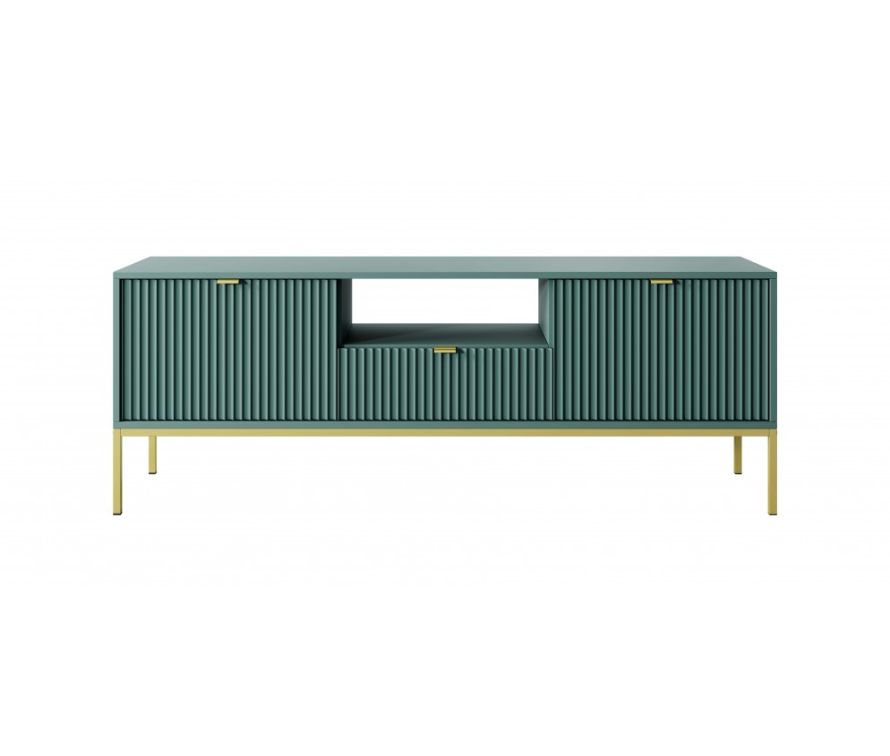 RTV-Schrank Viva 154 Labrador Green/Gold Gestell/Gold Griff