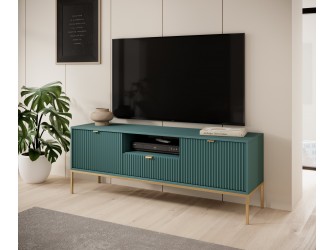 RTV-Schrank Viva 154 Labrador Green/Gold Gestell/Gold Griff