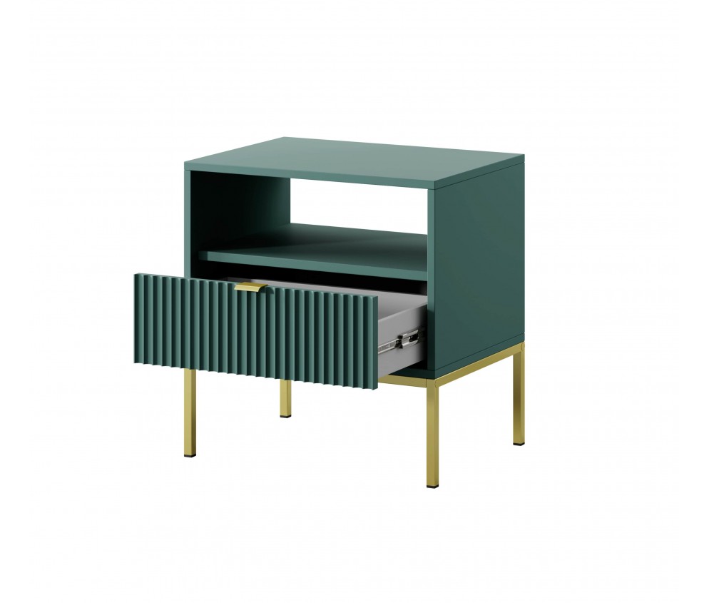 Nachttisch Viva 54 Labrador Green/Gold Gestell/Gold Griff