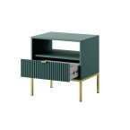 Nachttisch Viva 54 Labrador Green/Gold Gestell/Gold Griff