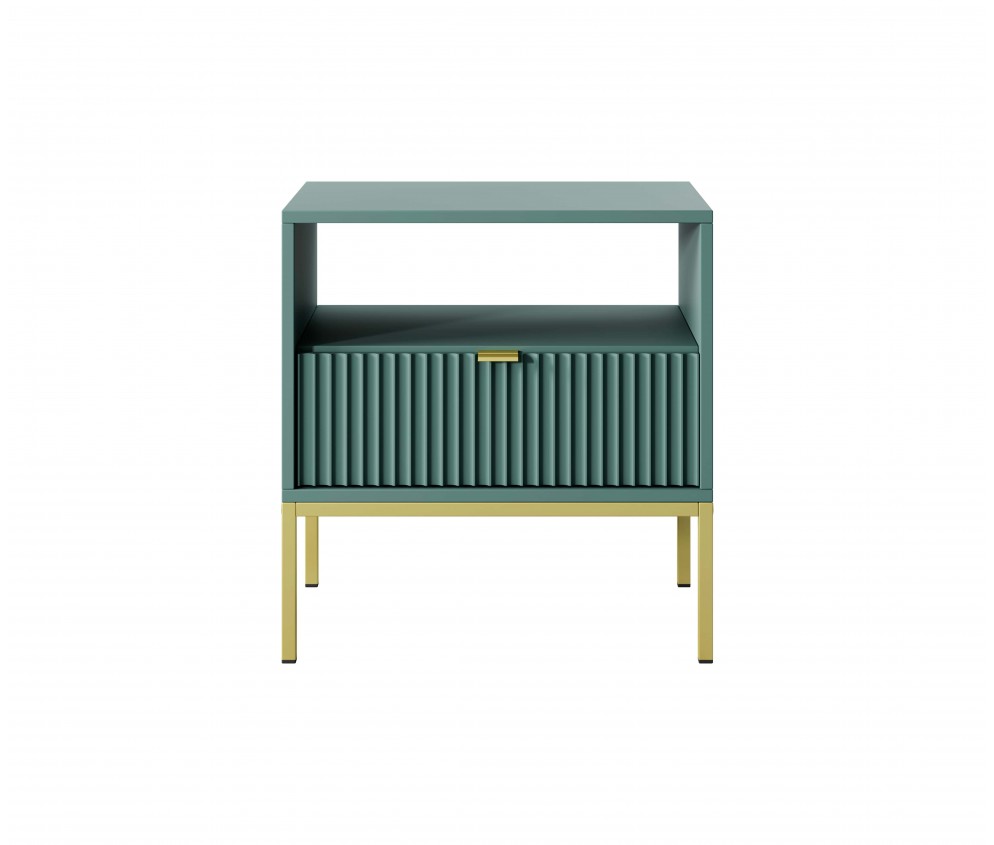 Nachttisch Viva 54 Labrador Green/Gold Gestell/Gold Griff