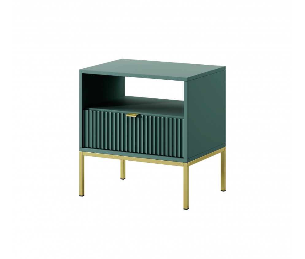 Nachttisch Viva 54 Labrador Green/Gold Gestell/Gold Griff