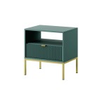 Nachttisch Viva 54 Labrador Green/Gold Gestell/Gold Griff