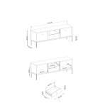 RTV-Schrank Mira 154 Sandbeige