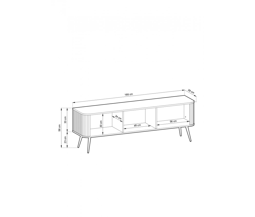 RTV-Schrank Zoya 168 Schwarz